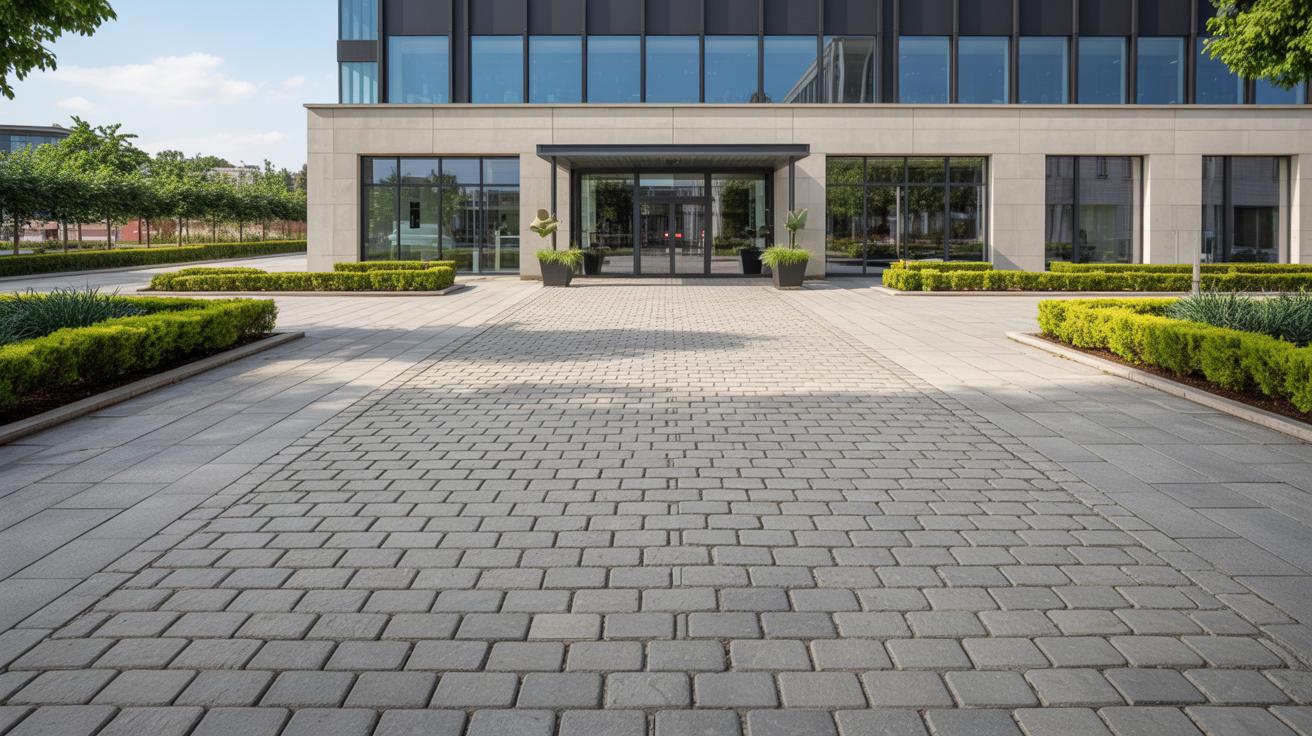 stenlaggning office entree