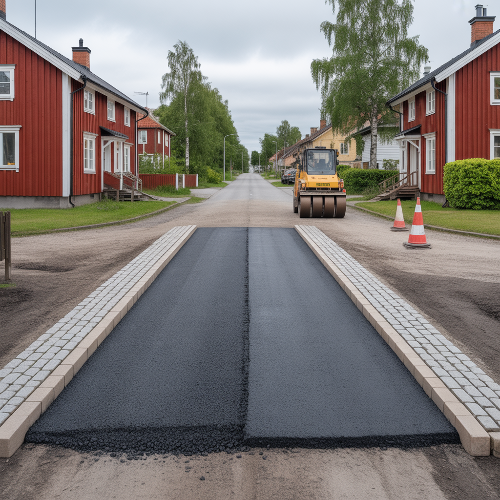 aterstallning av asfalt efter gravning checklista
